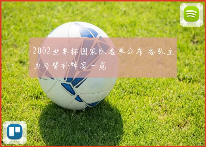 2002世界杯国家队名单公布 各队主力与替补阵容一览